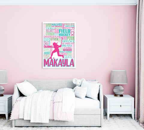 Field Hockey Personalized Print - PrintChicks