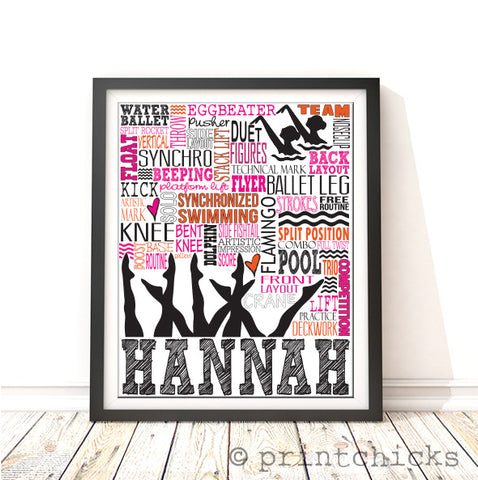 synchro swim decor