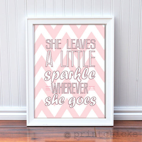 Sparkle Girls Decor Chevron Print - PrintChicks