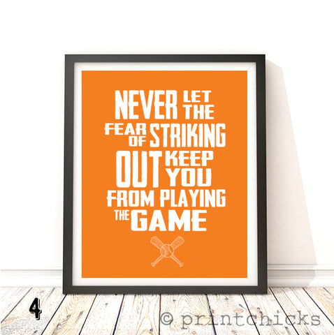 Baseball Quote Print - PrintChicks