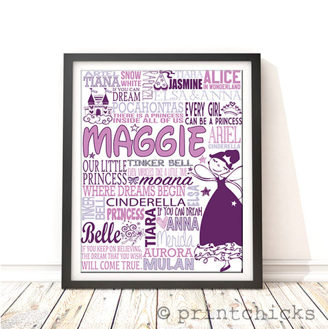 disney princess little girl's decor