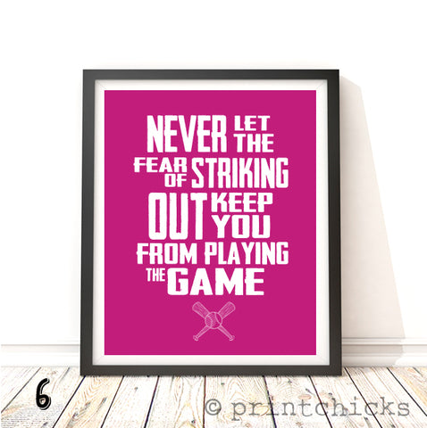 Baseball Quote Print - PrintChicks