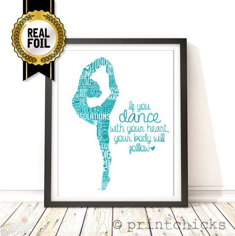 Dance Sillhouette Personalized Print - PrintChicks